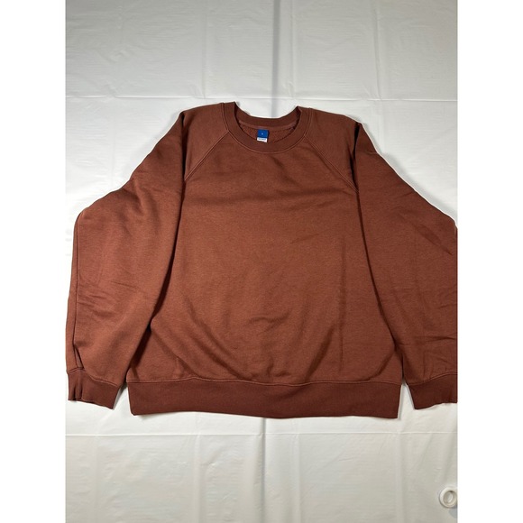 Old Navy Tops - Old Navy Womens Brown Raglan Sleeve Crewneck Fleece Sweatshirt Size Large L